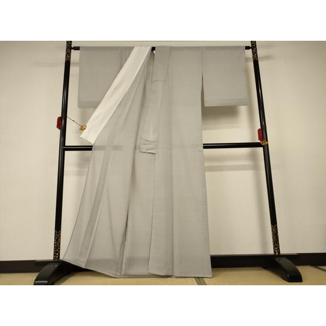 平和屋着物＊夏物 色無地 絽 絹鼠色 正絹 逸品 AABB6777jd : 平和屋