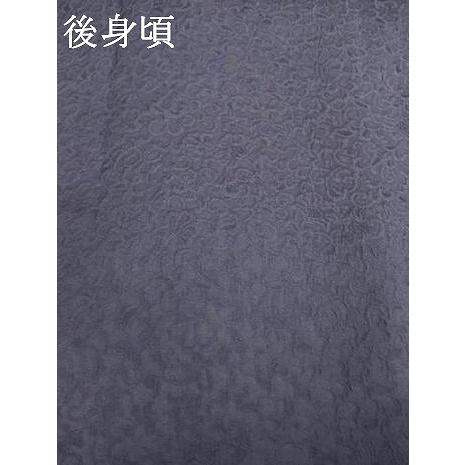 平和屋着物○螺鈿作家 甲斐泰造 色無地 螺鈿 花唐草地紋 濃鼠色 金彩