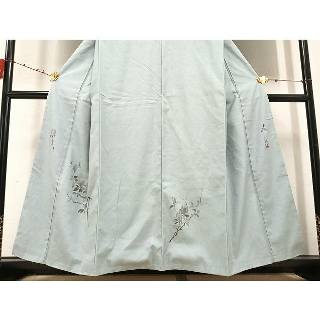 平和屋着物○友禅作家の巨匠 浅井青仁 色留訪問着 紬