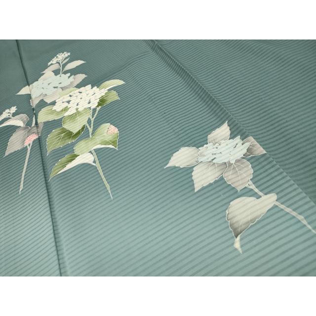 平和屋着物＊夏物 訪問着 絽 紫陽花 暈し染め 正絹 逸品 AABB8772sx