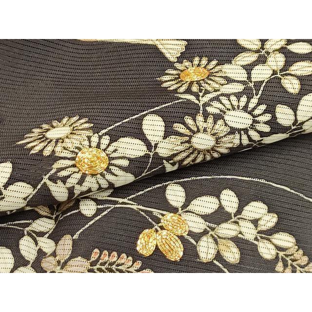 平和屋着物＊夏物 銀座きしや 訪問着 絽 駒刺繍 立波扇面花文 金糸