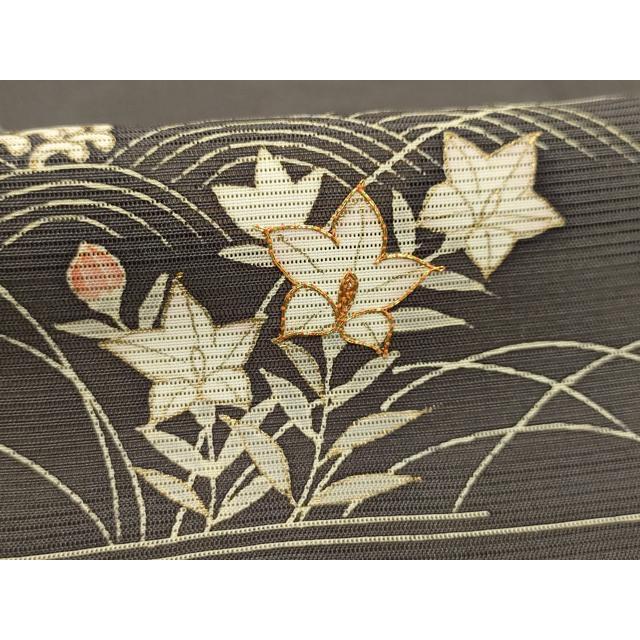 平和屋着物＊夏物 銀座きしや 訪問着 絽 駒刺繍 立波扇面花文 金糸