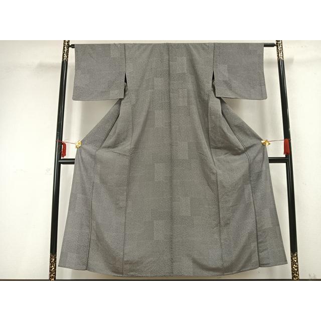 平和屋着物▽江戸小紋　単衣　作家物　幾何学文様　反端付き　正絹　逸品　AABC0245fy 平和屋着物▽江戸小紋 単衣 作家物 幾何学文様 反端付き 正絹 逸品
