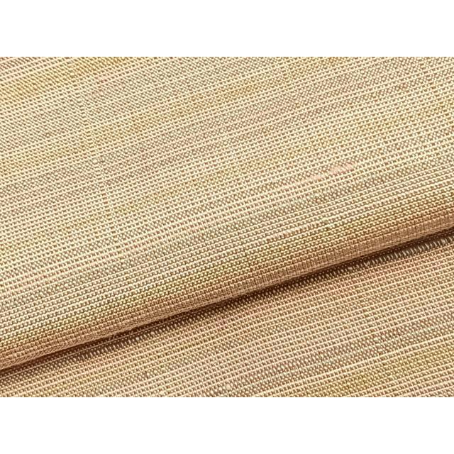 平和屋着物▽紅花紬　米沢　単衣　横縞　三越扱い　正絹　逸品　AABC0528fy