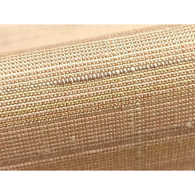 平和屋着物▽紅花紬　米沢　単衣　横縞　三越扱い　正絹　逸品　AABC0528fy