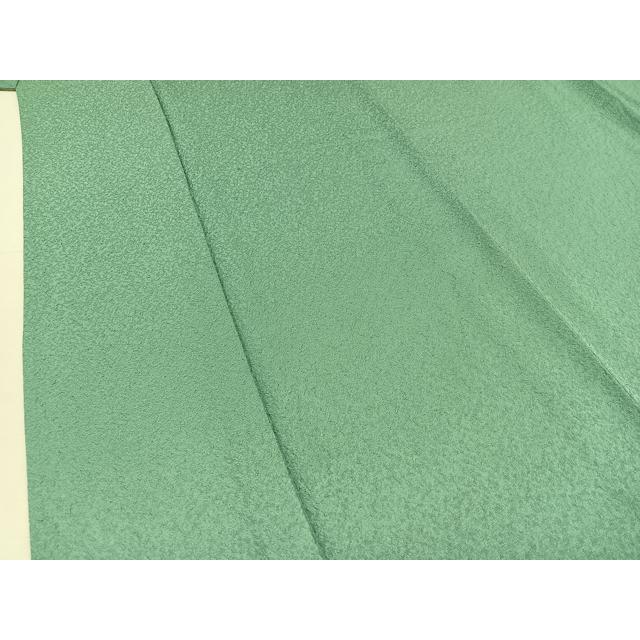 平和屋着物▽上質な色無地　単衣　青竹色　正絹　逸品　AABC3165jh