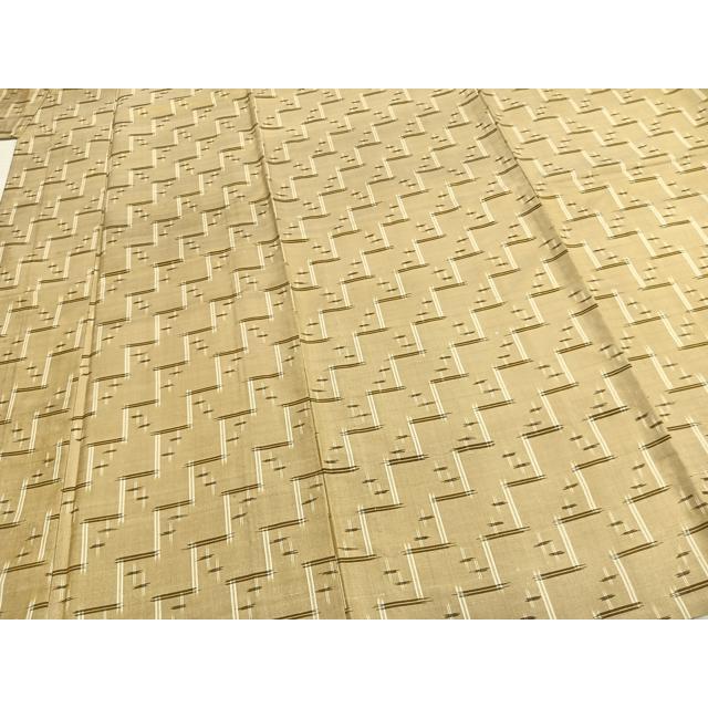 平和屋着物▽本場琉球絣　単衣　紬　正絹　逸品　AABC3745fy