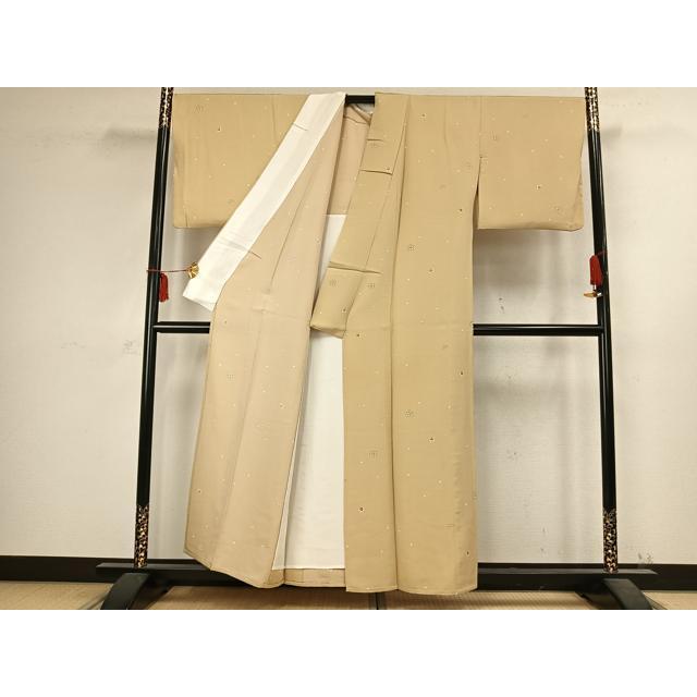 平和屋着物●上質な小紋　本蝋纈染　染匠：基田蒼成　彫師：阿田知宏英　跳兎　反端付き　正絹　逸品　CABA1258gh 平和屋着物○上質な小紋 本蝋纈染 染匠：基田蒼成 彫師：阿田知宏英 跳