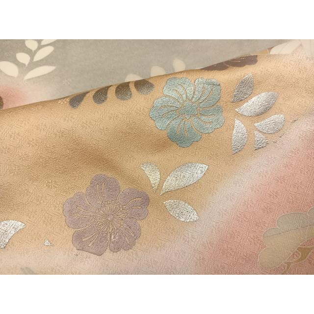 平和屋着物○訪問着 作家物 舞花文 暈し染め 金銀彩 正絹