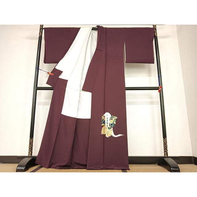 平和屋着物●豪華色留袖　作家者　歌舞伎　連獅子　手描き　金彩　正絹　逸品　AABC5013zg 平和屋着物○豪華色留袖 作家者 歌舞伎 連獅子 手描き 金彩 正絹