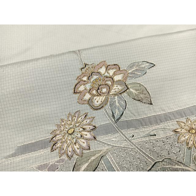 平和屋着物●本場大島紬　刺繍　刺し子　正絹　逸品　AABF4456ph 平和屋着物○本場大島紬 刺繍 刺し子 正絹 逸品 AABF4456phの通販はau