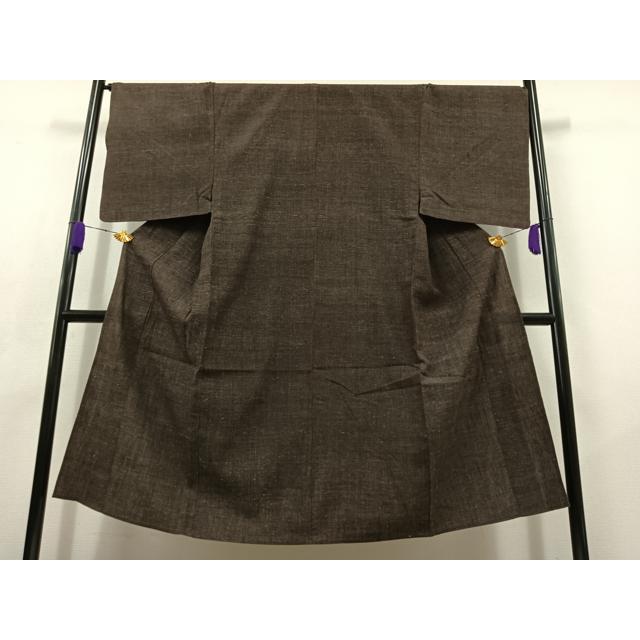 平和屋着物▽男性　紬　単衣　霞文　正絹　逸品　AABC6767jh_1