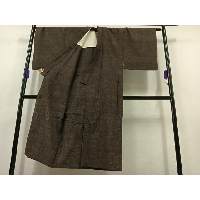 平和屋着物▽男性　紬　単衣　霞文　正絹　逸品　AABC6767jh_2
