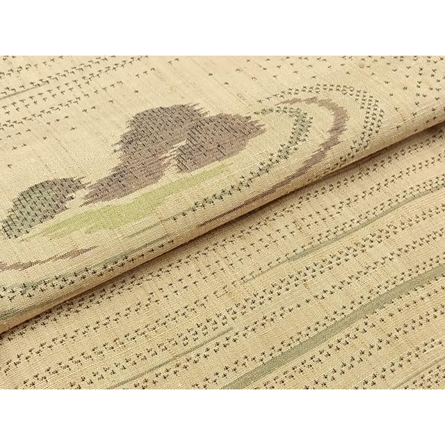 平和屋着物▽訪問着　単衣　紬地　枯山水　ますいわ屋扱い　正絹　逸品　AABC7492jh 平和屋着物▽訪問着 単衣 紬地 枯山水 ますいわ屋扱い 正絹 逸品