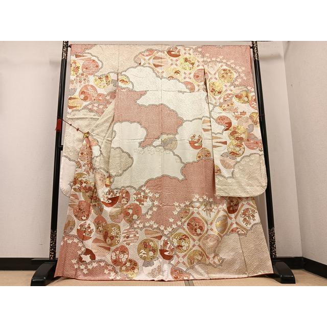 平和屋着物○豪華振袖 駒刺繍 草花丸文 金彩 ますいわ屋扱い 正絹 逸品