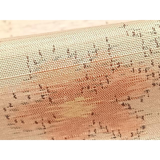 平和屋着物▽上質な紬 単衣 草花文 正絹 逸品 未使用 AABD0109fy