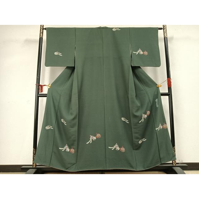 平和屋着物○世界的人形師 辻村寿三郎 ジュサブロー 訪問着 兎 正絹