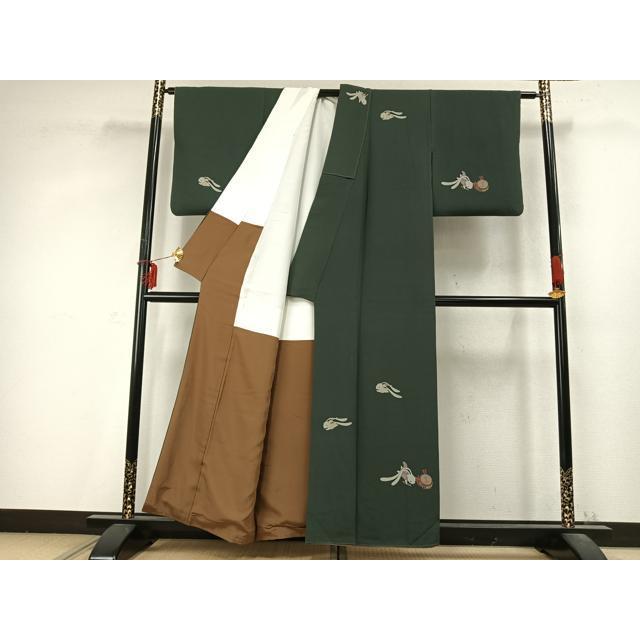 平和屋着物○世界的人形師 辻村寿三郎 ジュサブロー 訪問着 兎 正絹