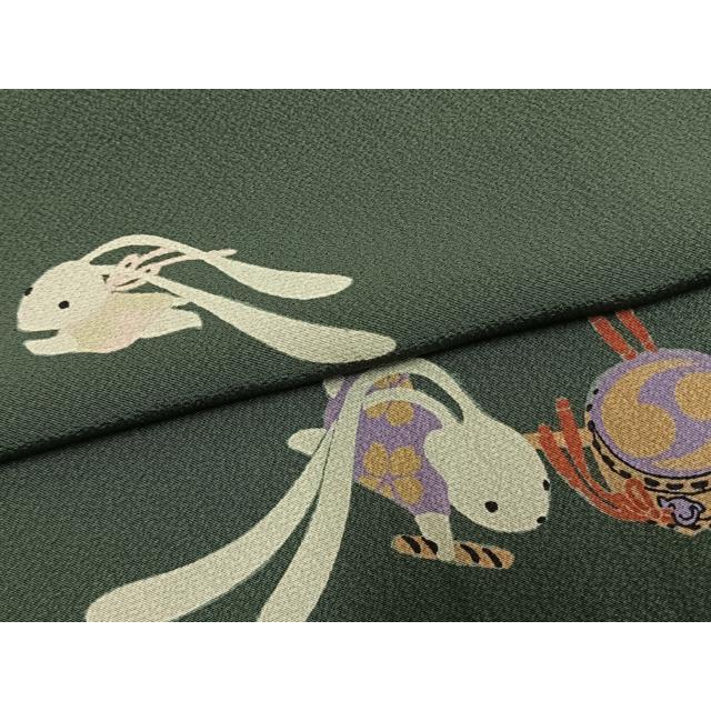 平和屋着物○世界的人形師 辻村寿三郎 ジュサブロー 訪問着 兎 正絹