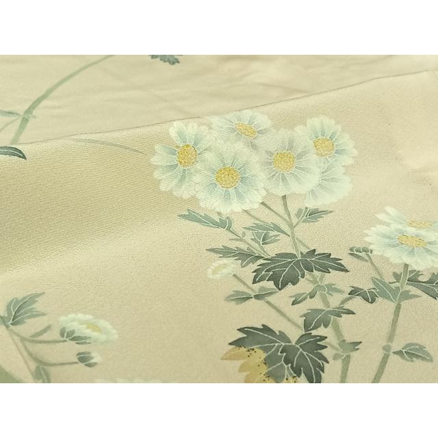 平和屋着物●極上　訪問着　手描き　草花文　暈し染め　金彩　やまと誂製　逸品　DZAB3065kh6 平和屋着物▽京加賀糸目友禅作家 山崎巌 訪問着 単衣 手描き 草花文