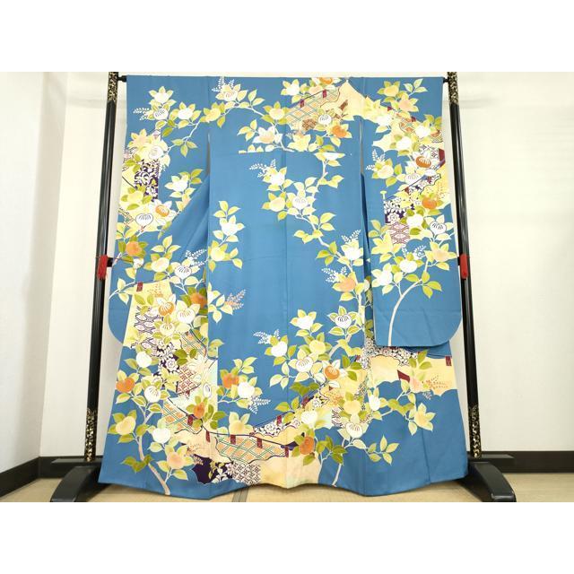 平和屋着物○創業460年・千總 誰が袖好み 振袖 幔幕橘文 正絹 逸品 