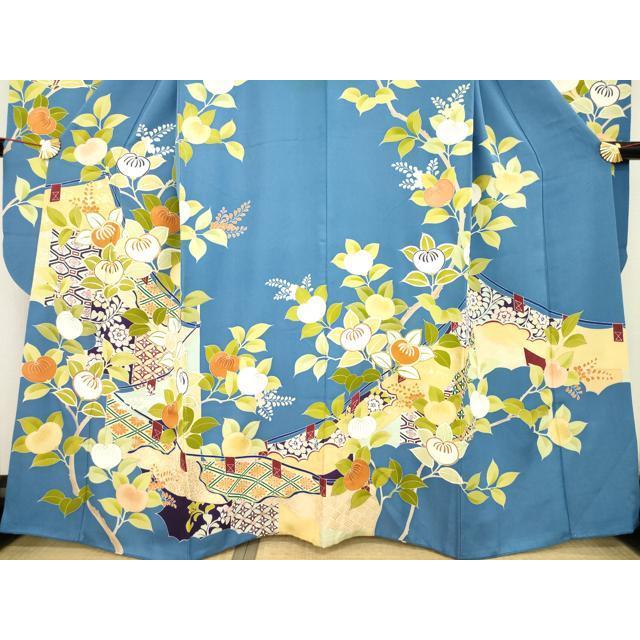 平和屋着物○創業460年・千總 誰が袖好み 振袖 幔幕橘文 正絹 逸品 