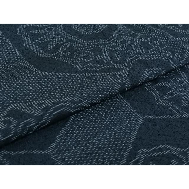 平和屋着物▽本場大島紬　薩摩結城　単衣　亀甲花文　反端付き　正絹　逸品　AABE4265jh 平和屋着物▽本場大島紬 薩摩結城 単衣 亀甲花文 反端付き 正絹 逸品