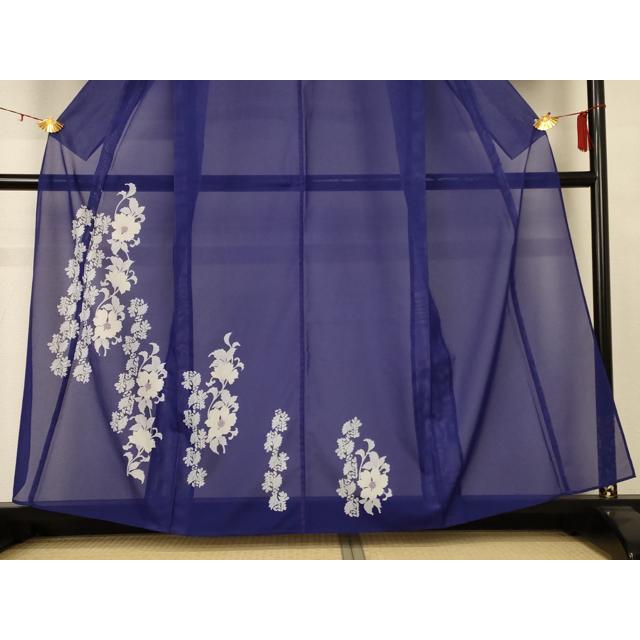 平和屋着物＊夏物 訪問着 絽 草花文 洗える着物 AABE4706jd