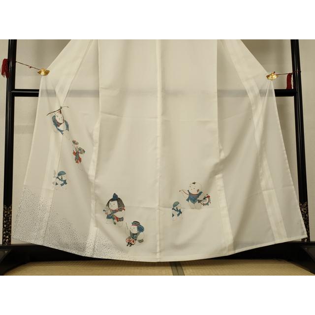 平和屋着物＊夏物　訪問着　絽　唐子　金彩　正絹　逸品　AABE7431jd
