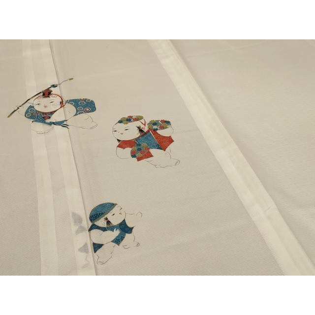 平和屋着物＊夏物　訪問着　絽　唐子　金彩　正絹　逸品　AABE7431jd