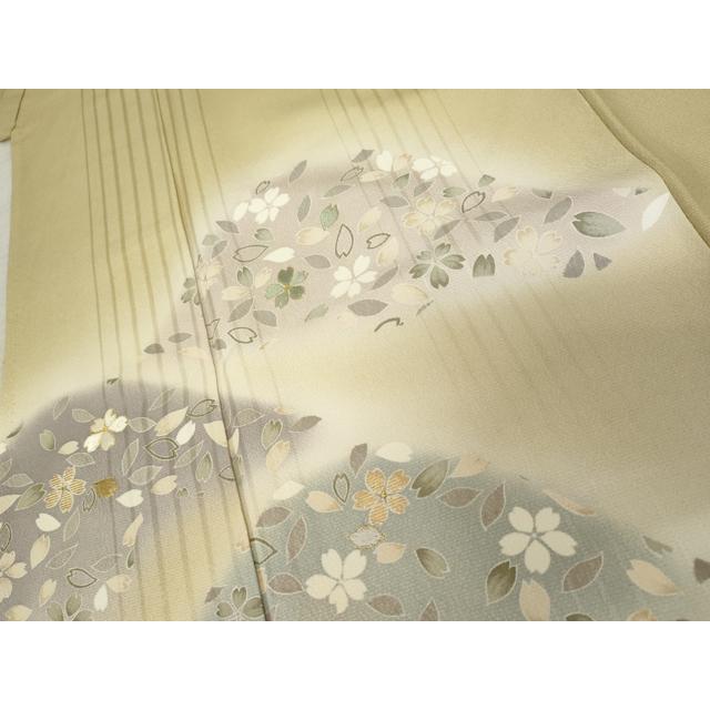 平和屋着物○染色作家 林淳一 訪問着 刺繍 重ね山花文 暈し染め 金糸