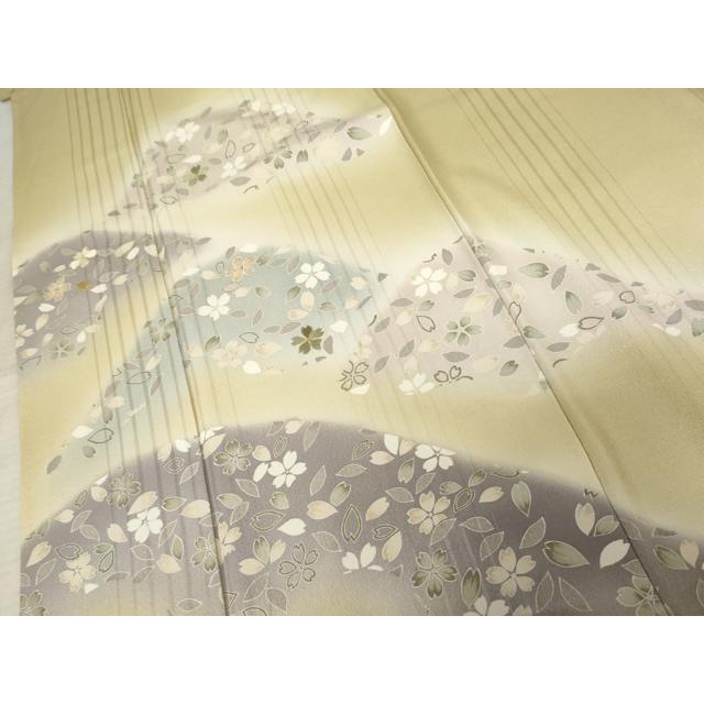 平和屋着物○染色作家 林淳一 訪問着 刺繍 重ね山花文 暈し染め 金糸
