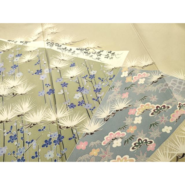 平和屋着物○本加賀友禅作家 白坂幸蔵 色留袖 松竹梅宝尽くし 正絹