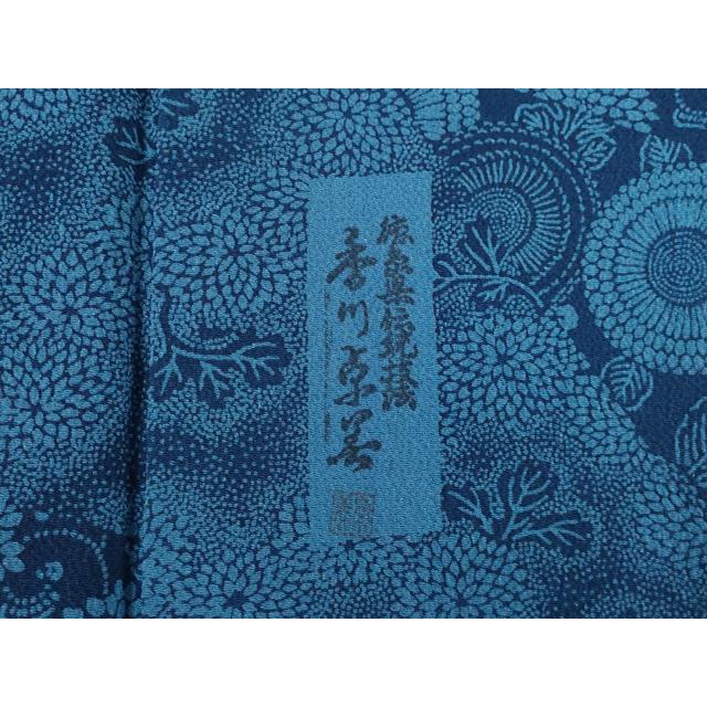 K0940 未使用品 逸品 お洒落 阿波 本藍染 正絹 小紋 K0940 未使用品 逸品 お洒落 阿波 本藍染 正絹 小紋 - 着物・浴衣安価