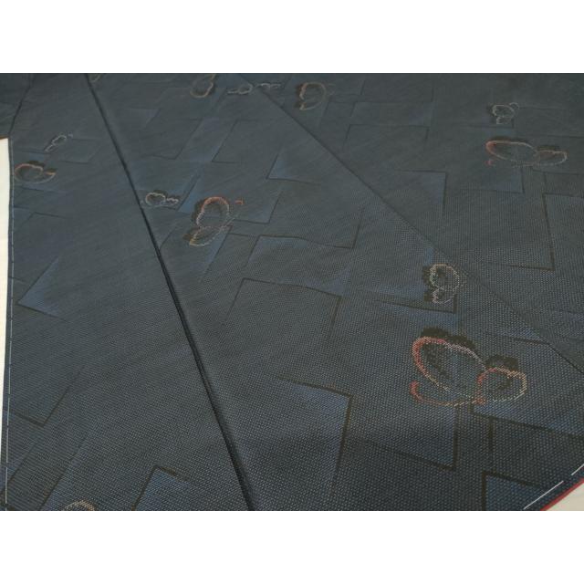 平和屋着物●本場大島紬　カタス7マルキ　舞蝶文　正絹　逸品　AABF2876ck 平和屋着物○本場大島紬 カタス7マルキ 舞蝶文 正絹 逸品 AABF2876ck