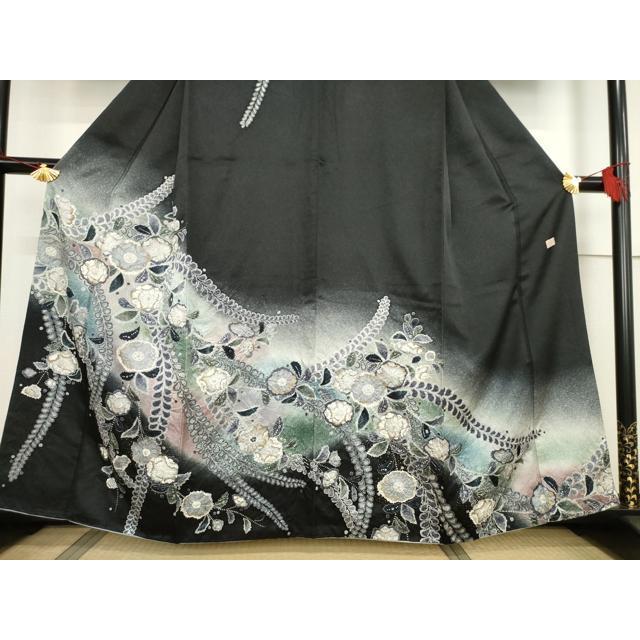平和屋着物○訪問着 作家物 孝美 辻が花 舞花文 正絹 逸品 AABF3610ck
