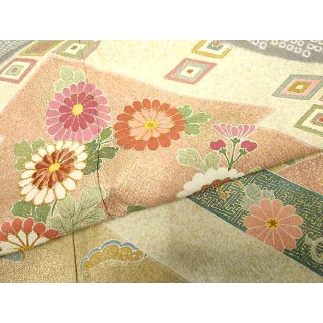 平和屋着物●京友禅の第一人者　松井青々　訪問着　駒刺繍　絞り　吉祥草花文　金彩　正絹　逸品　AABF4223cs_5