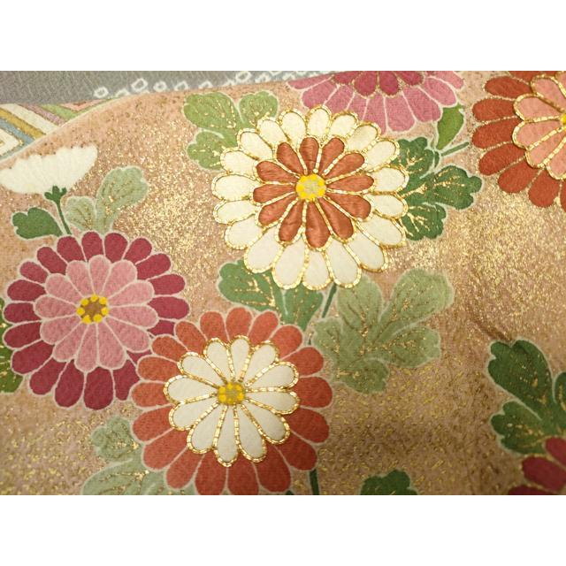 平和屋着物●京友禅の第一人者　松井青々　訪問着　駒刺繍　絞り　吉祥草花文　金彩　正絹　逸品　AABF4223cs_6