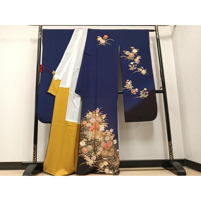 平和屋着物○豪華振袖 花車文 暈し染め 金彩 正絹 逸品 AABF4513ph