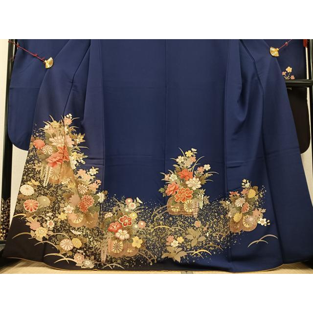 平和屋着物○豪華振袖 花車文 暈し染め 金彩 正絹 逸品 AABF4513ph