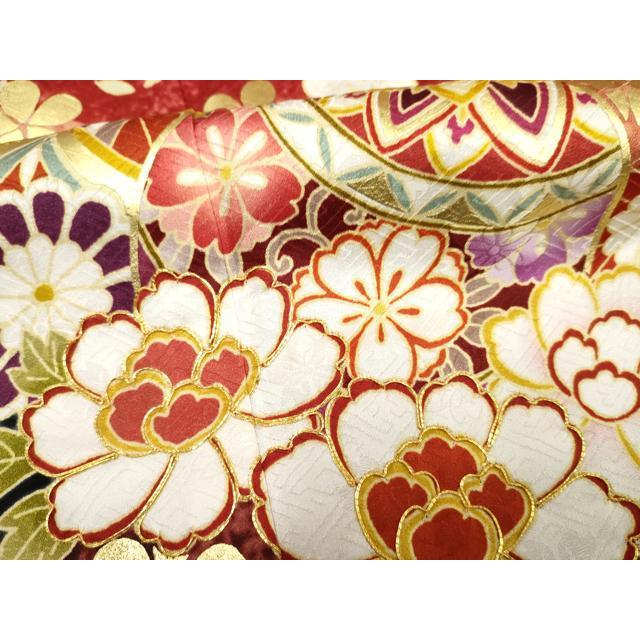 平和屋着物○豪華振袖 駒刺繍 花毬文 暈し染め 金彩 正絹 逸品 