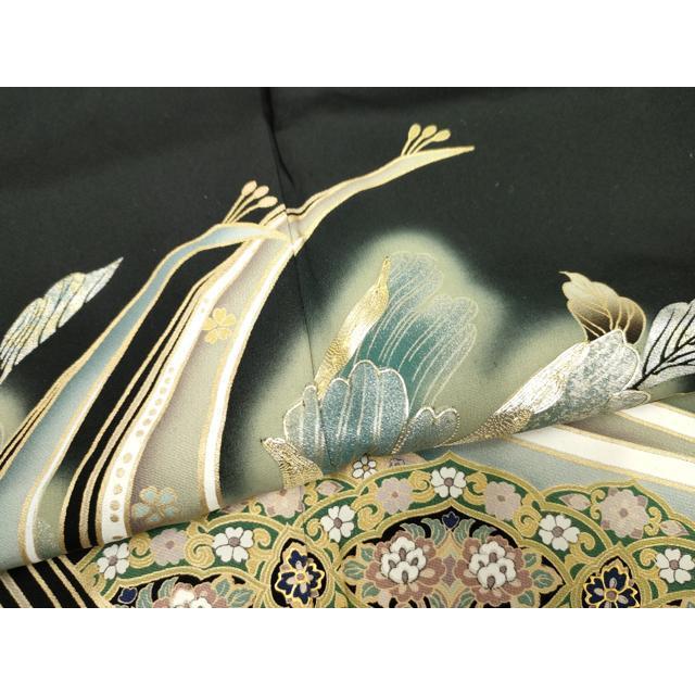 新品未使用　山本寛斎デザインkansai 花モチーフ 黒色平皿 箱付き 平和屋着物○世界的ファッションデザイナー 山本寛斎 kansaiブランド