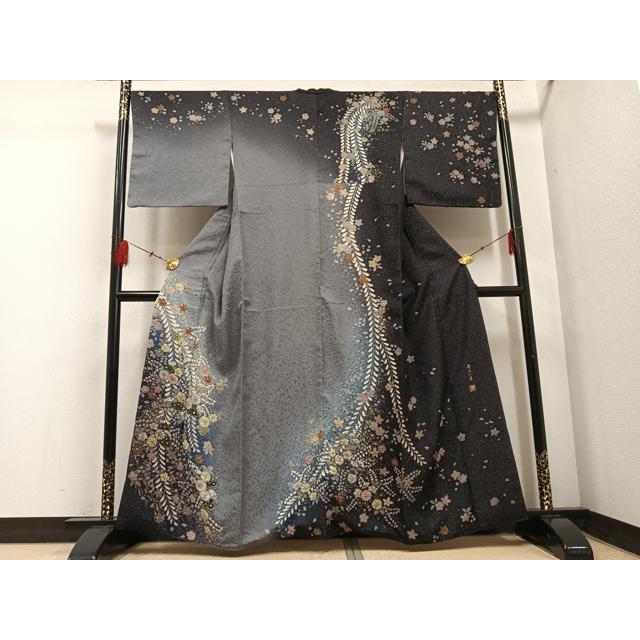平和屋着物○吉乃一廉 幻の辻が花 訪問着 絞り 暈し染め 金彩 銀通し地