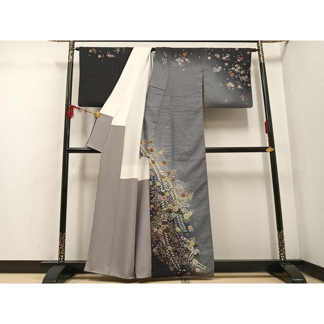 平和屋着物○吉乃一廉 幻の辻が花 訪問着 絞り 暈し染め 金彩 銀通し地