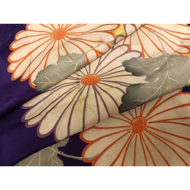 平和屋着物●アンティーク　大正ロマン　小紋　草花文　正絹　逸品　AABF5419fy 平和屋着物○アンティーク 大正ロマン 小紋 草花文 正絹 逸品