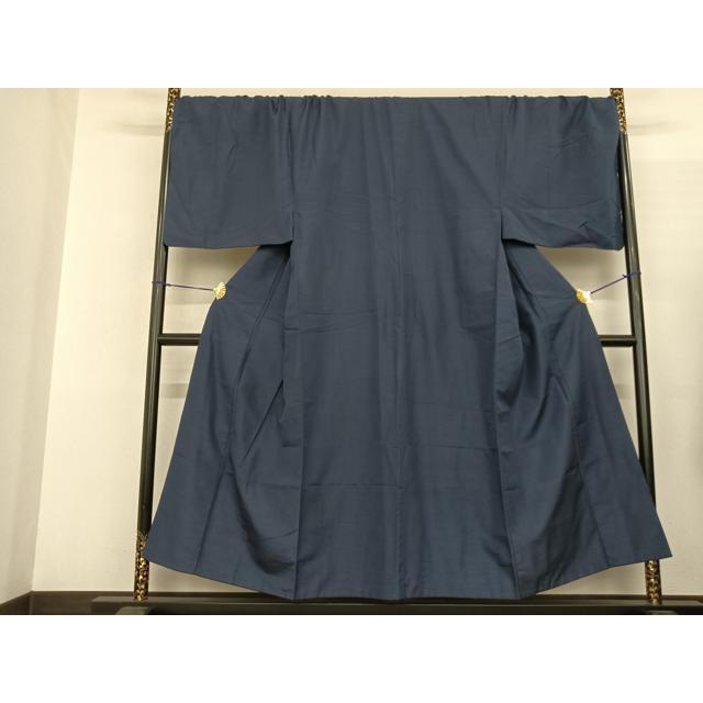 平和屋着物●男性　紬　紺瑠璃色　キングサイズ　正絹　逸品　AABF5426fy 平和屋着物○男性 紬 紺瑠璃色 キングサイズ 正絹 逸品 AABF5426fy
