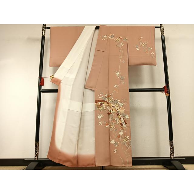 平和屋着物○創業460年・千總 訪問着 束ね熨斗花文 金彩 西武百貨店