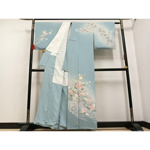 平和屋着物○訪問着 友禅 作家物 央山 枝花文 暈し染め 正絹 逸品