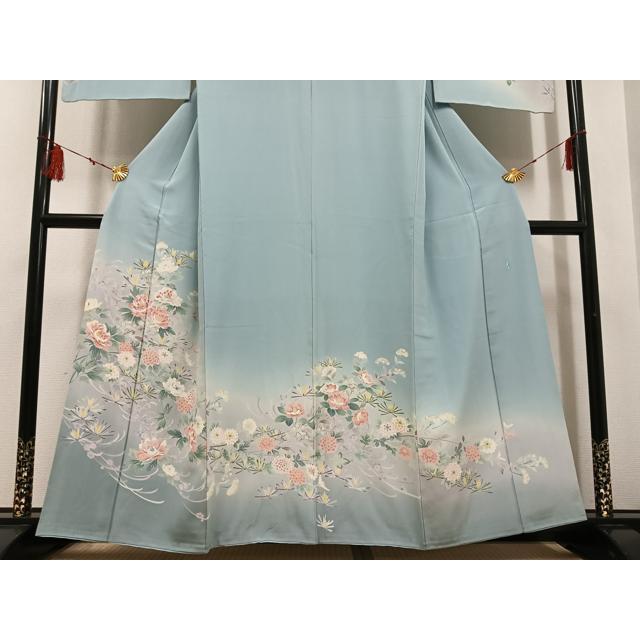 平和屋着物○訪問着 友禅 作家物 央山 枝花文 暈し染め 正絹 逸品