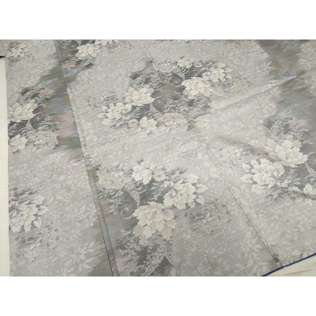 平和屋着物○本場大島紬 白大島 一元7マルキ 総絣 草花文 やまと誂製